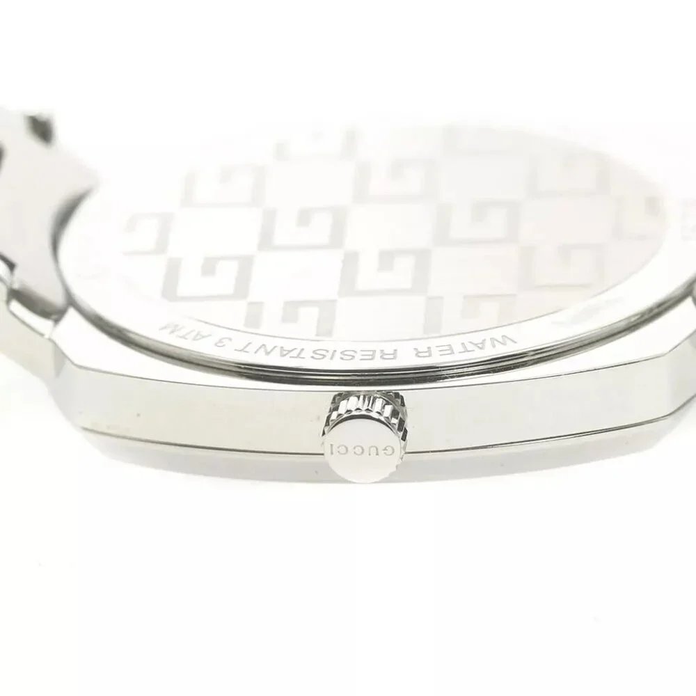 GUCCI Grip watch 157.4/YA157401 Date white Dial Quartz Men's Watch